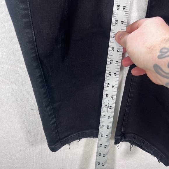 Torrid Distressed Bombshell Skinny Crop Jeans Womens 16 Black Denim Stretch 2872 - Picture 7 of 9